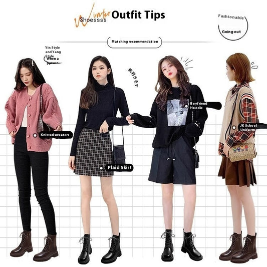 Height-increasing Martain Thick Bottom Hot Motorcycle Boots