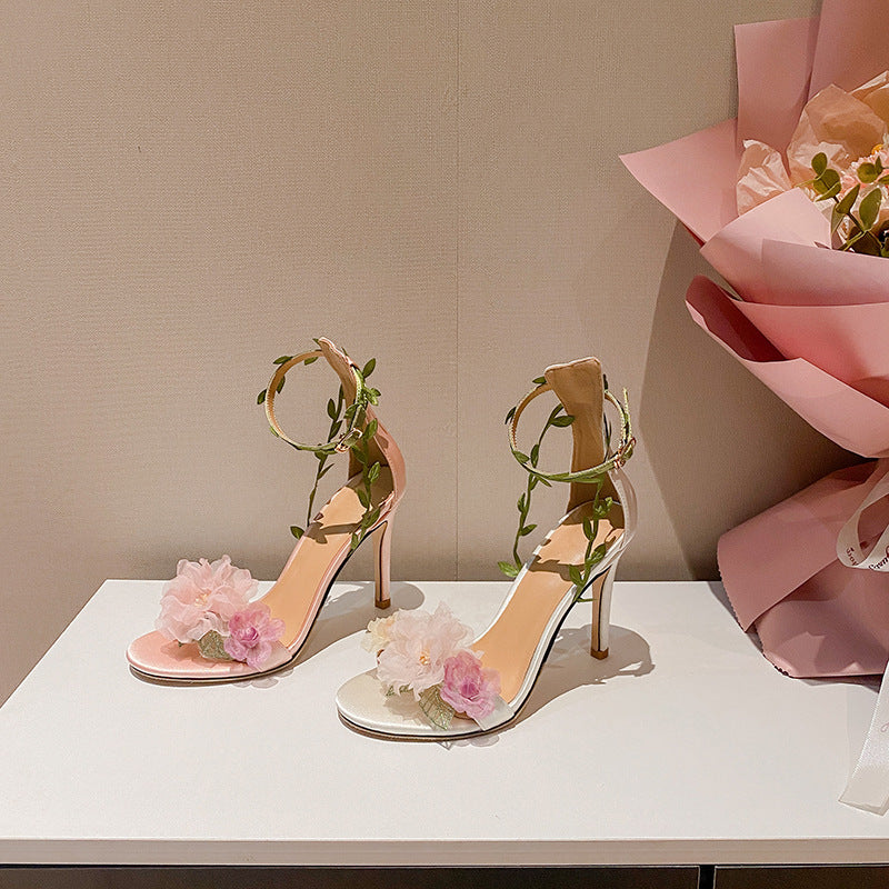 Women's Dream High-heeled Shoes With Vine Strap Sandals
