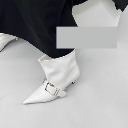 High Heel Pointed Ankle Boots Female Hot Girl Style