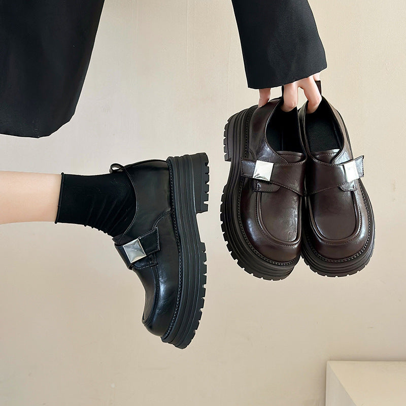Fashion Personality Retro Platform Loafers Women
